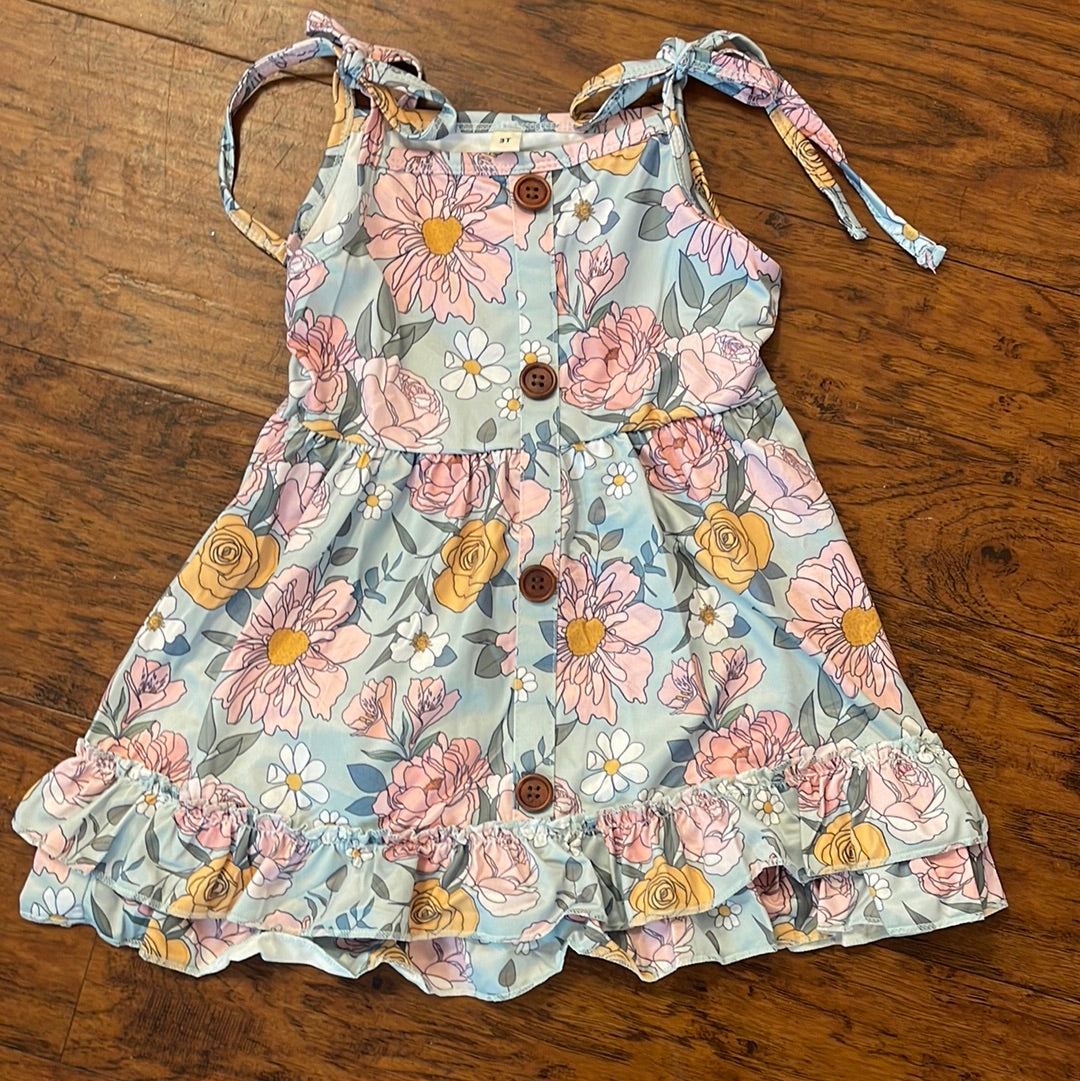 Floral Print Ruffle Dress