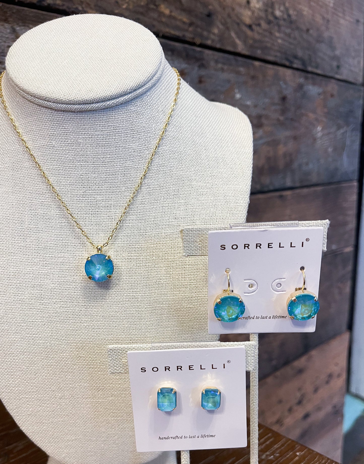 Sorrelli Nadine Pendant Necklace in Summer Blue Delite