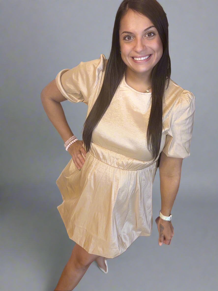 Champagne Bubble Mini Dress