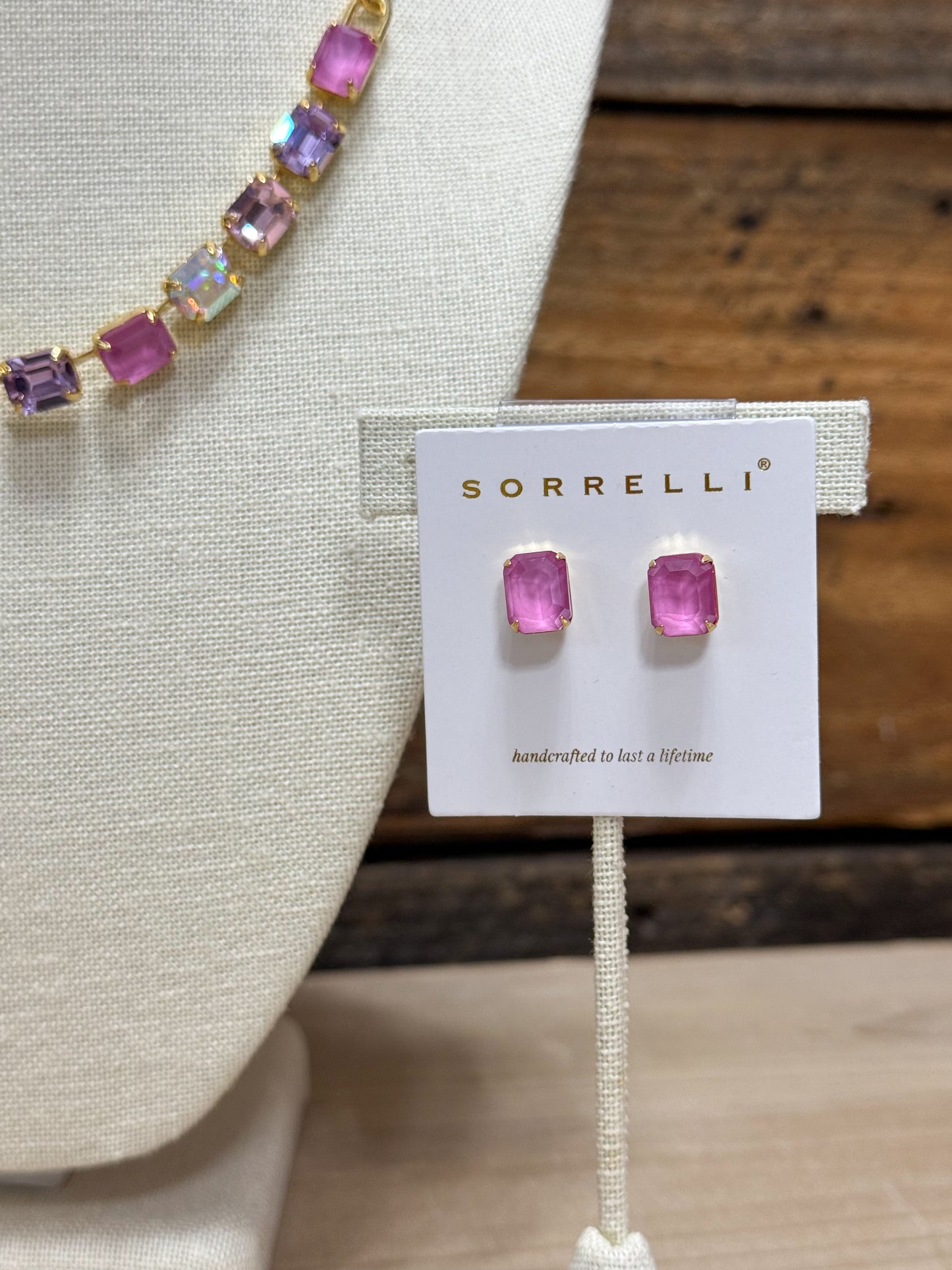 Sorrelli Octavia Studs in Peony Pink Lacquer