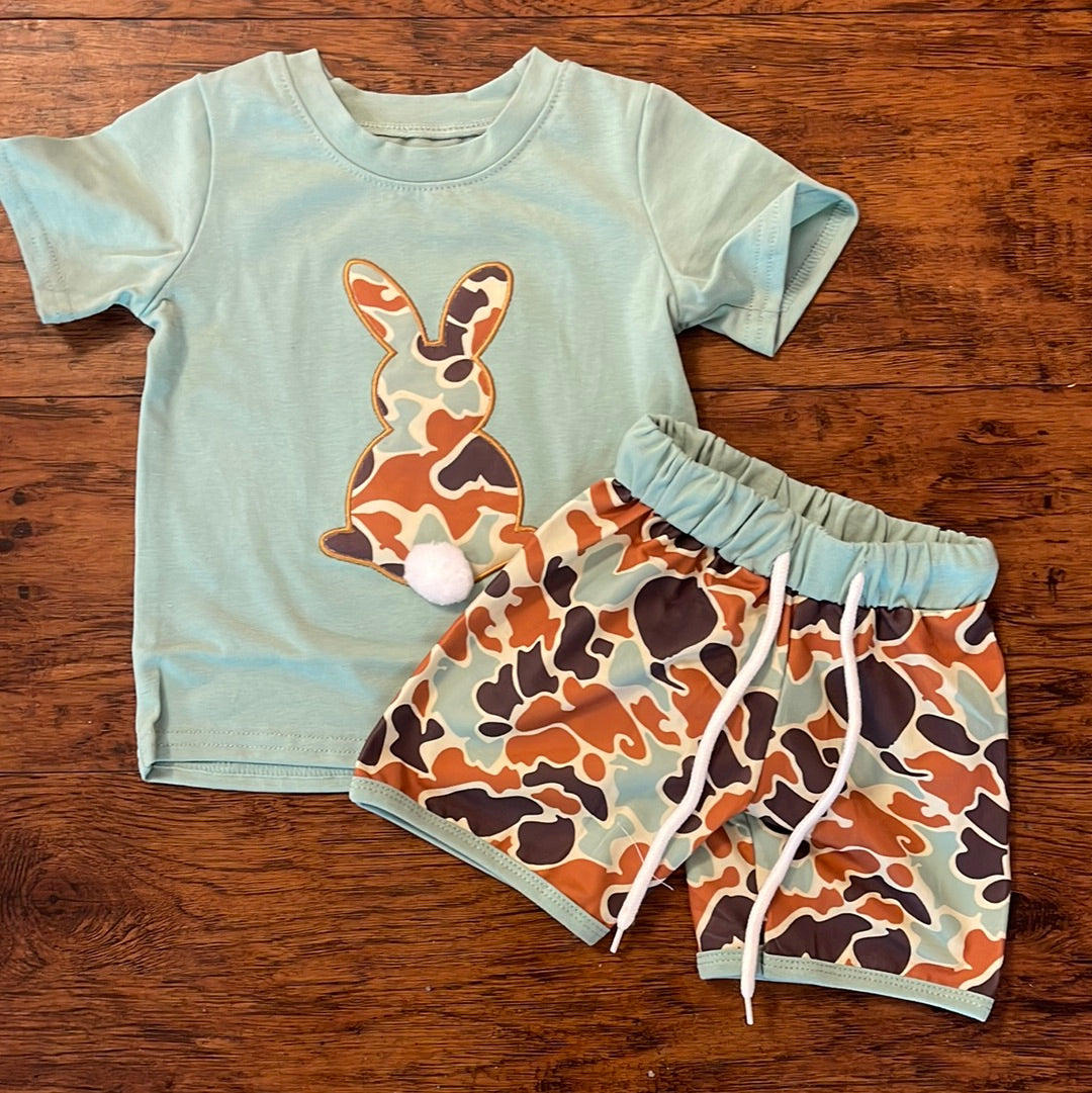 Sage Easter Rabit Camo Boy Set