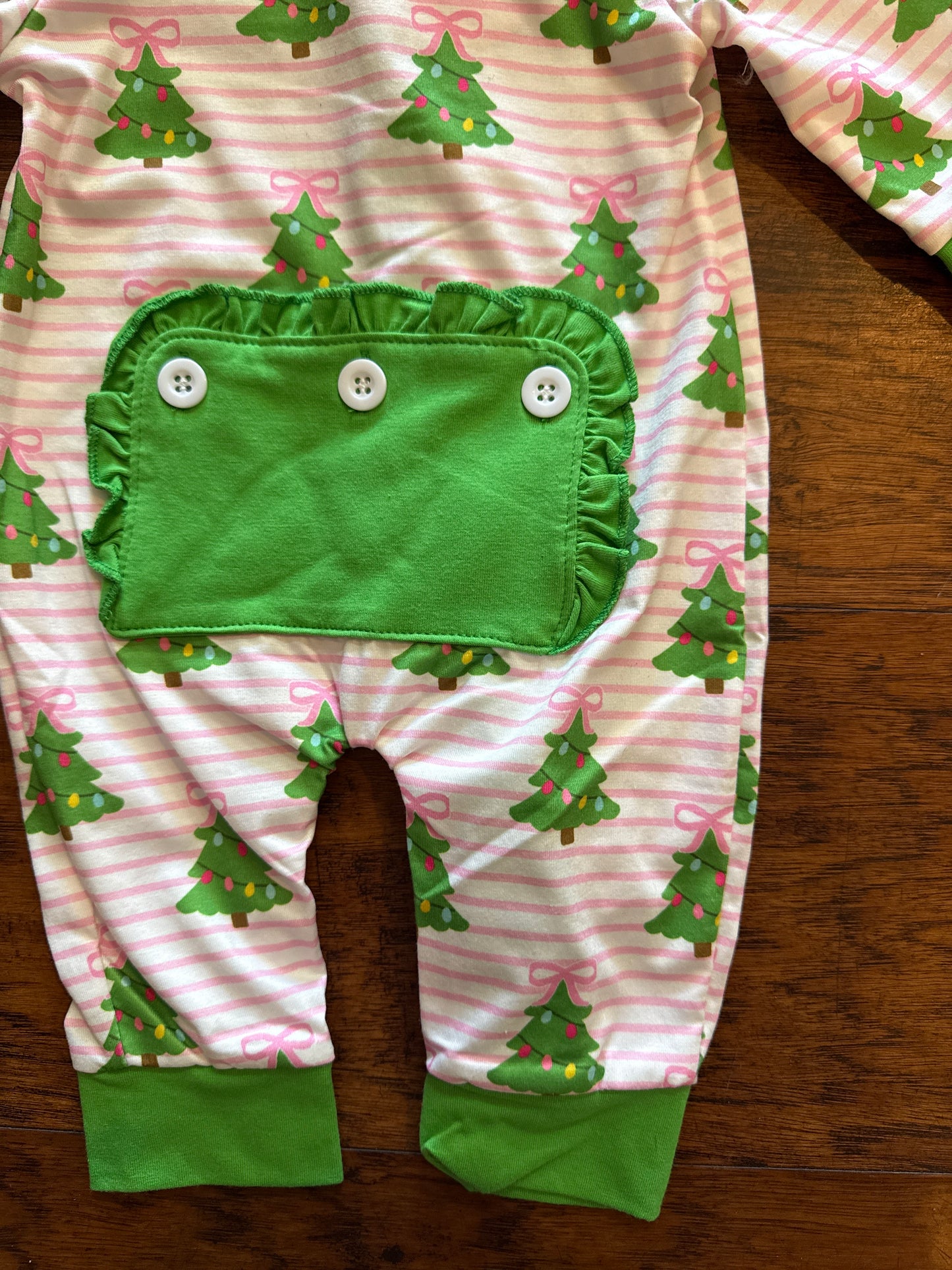 Christmas Tree Striped Baby Nighty