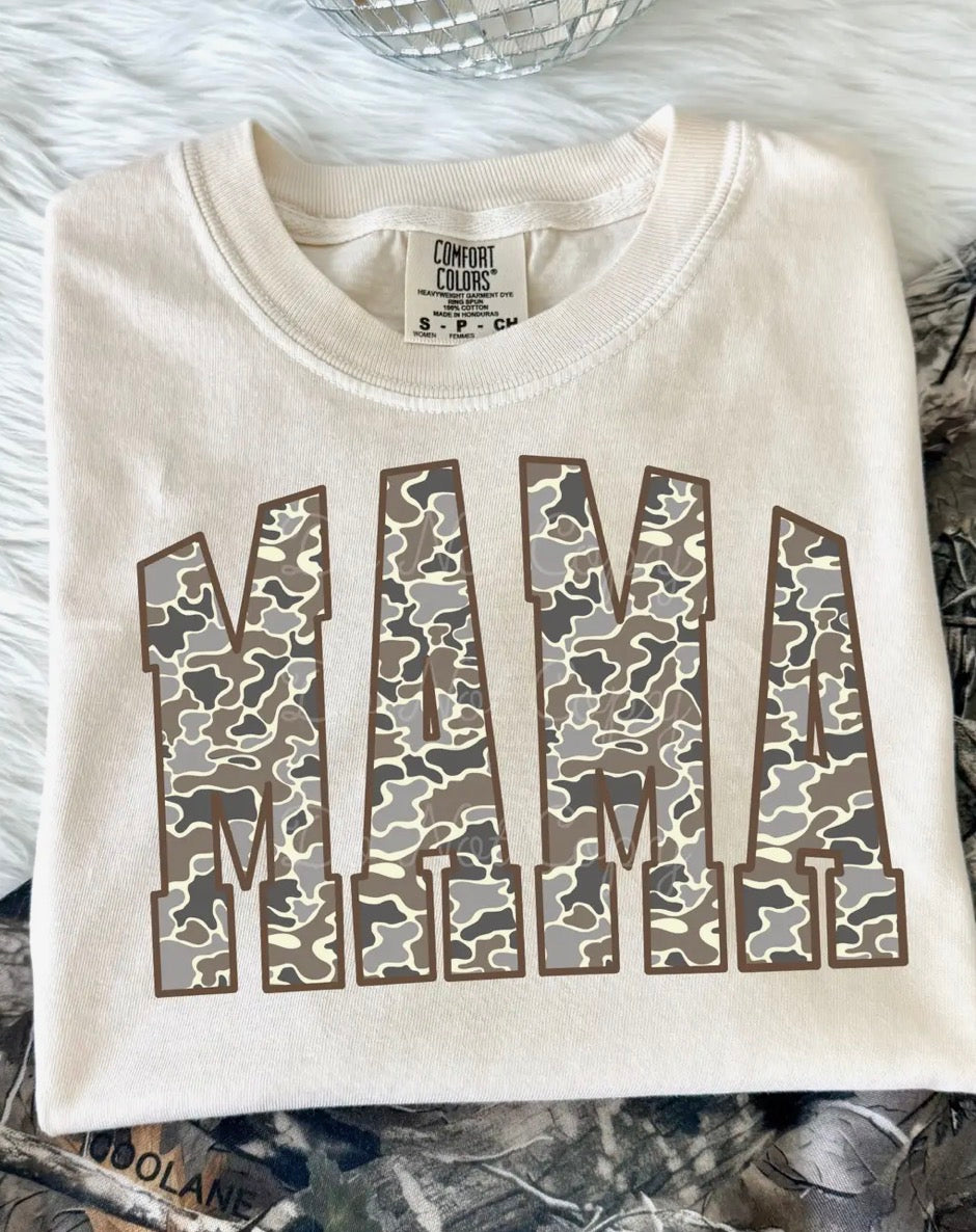 Camo Mama Comfort Colors Tee