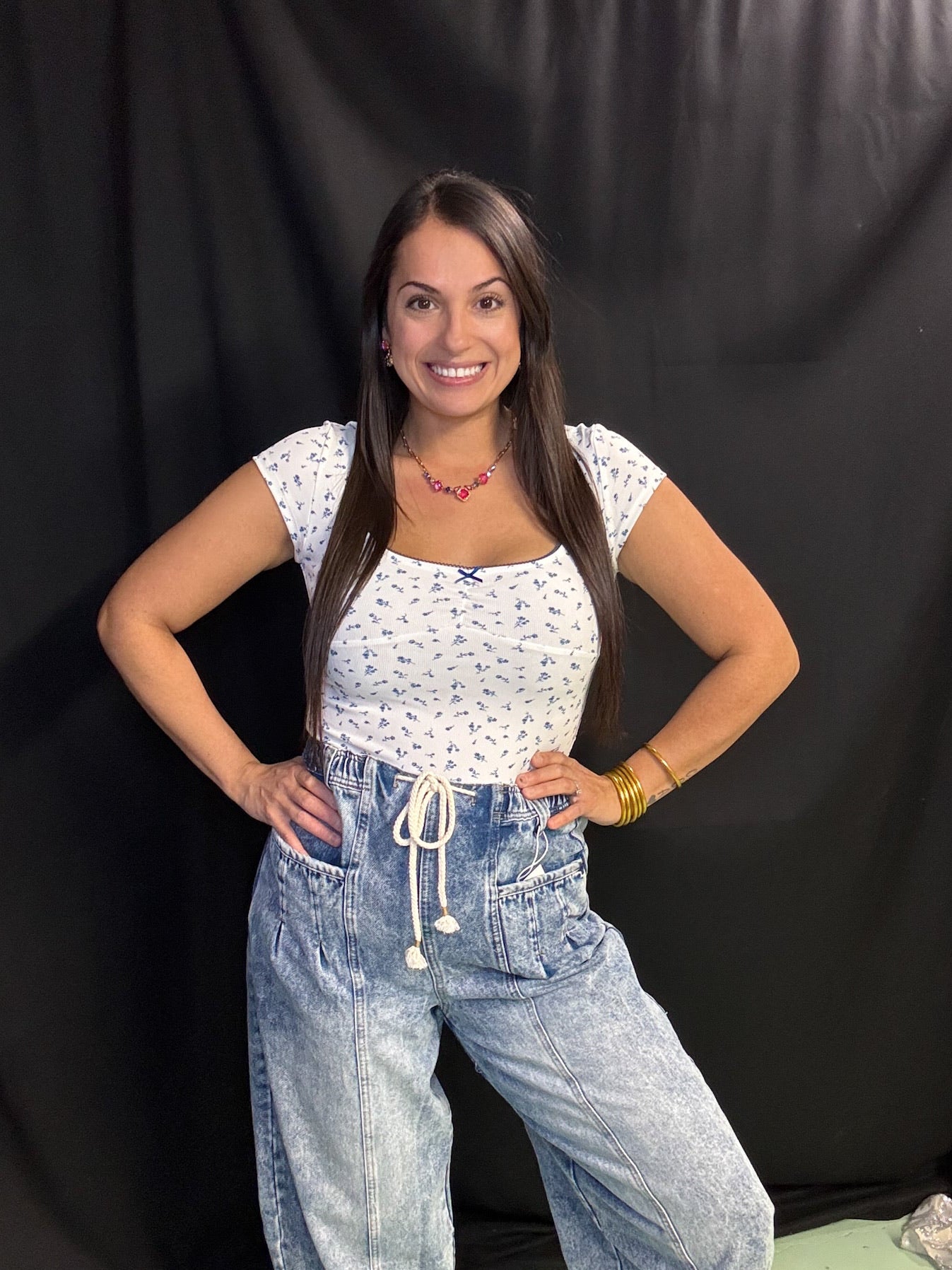 Zani Floral Knit Crop top