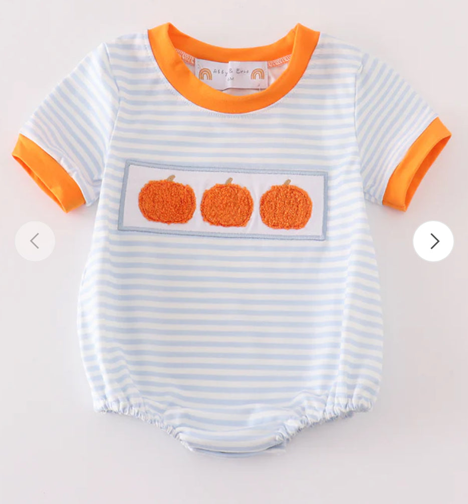 Striped pumpkin Boy Bubble
