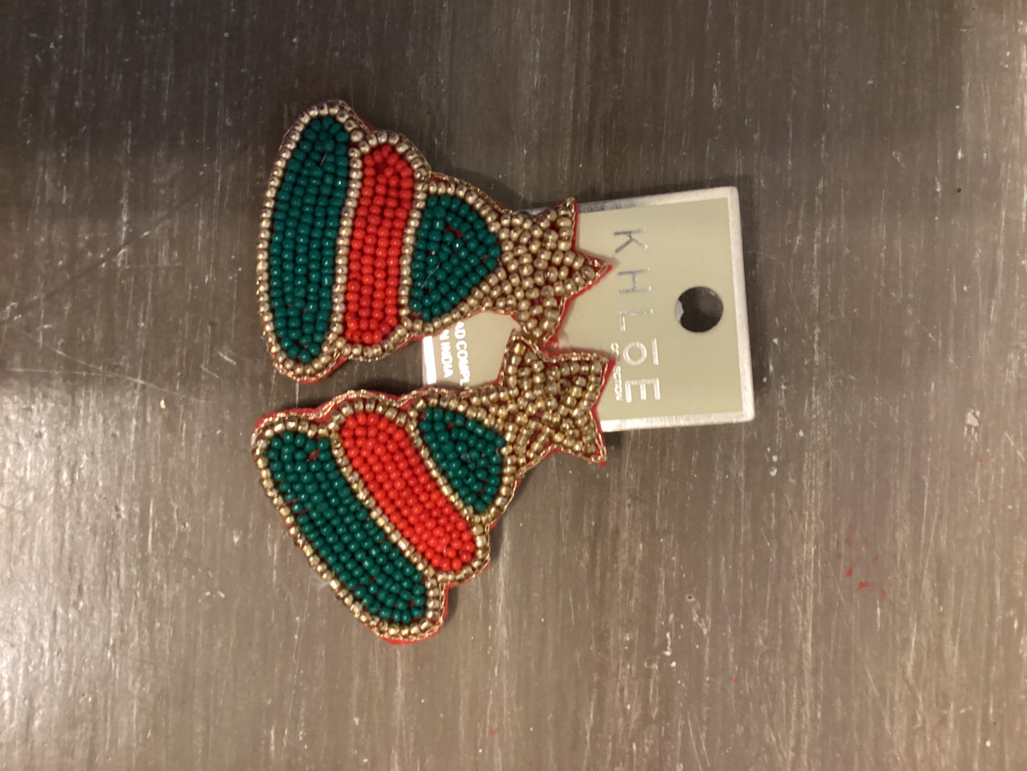 Beaded Christmas Earrings