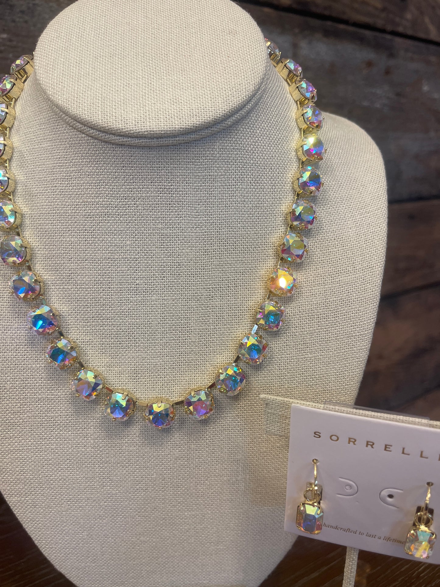 Sorrelli Tennis Necklace Aurora Borealis