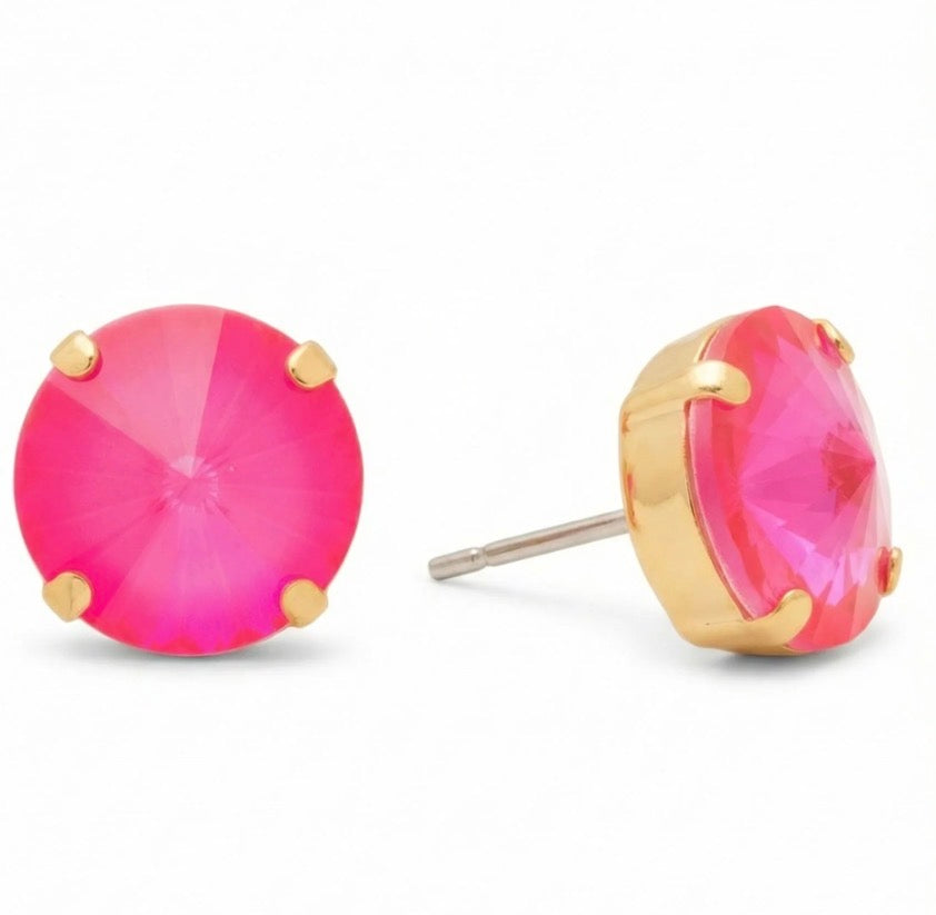 Sorrelli London Studs in Electric Pink*