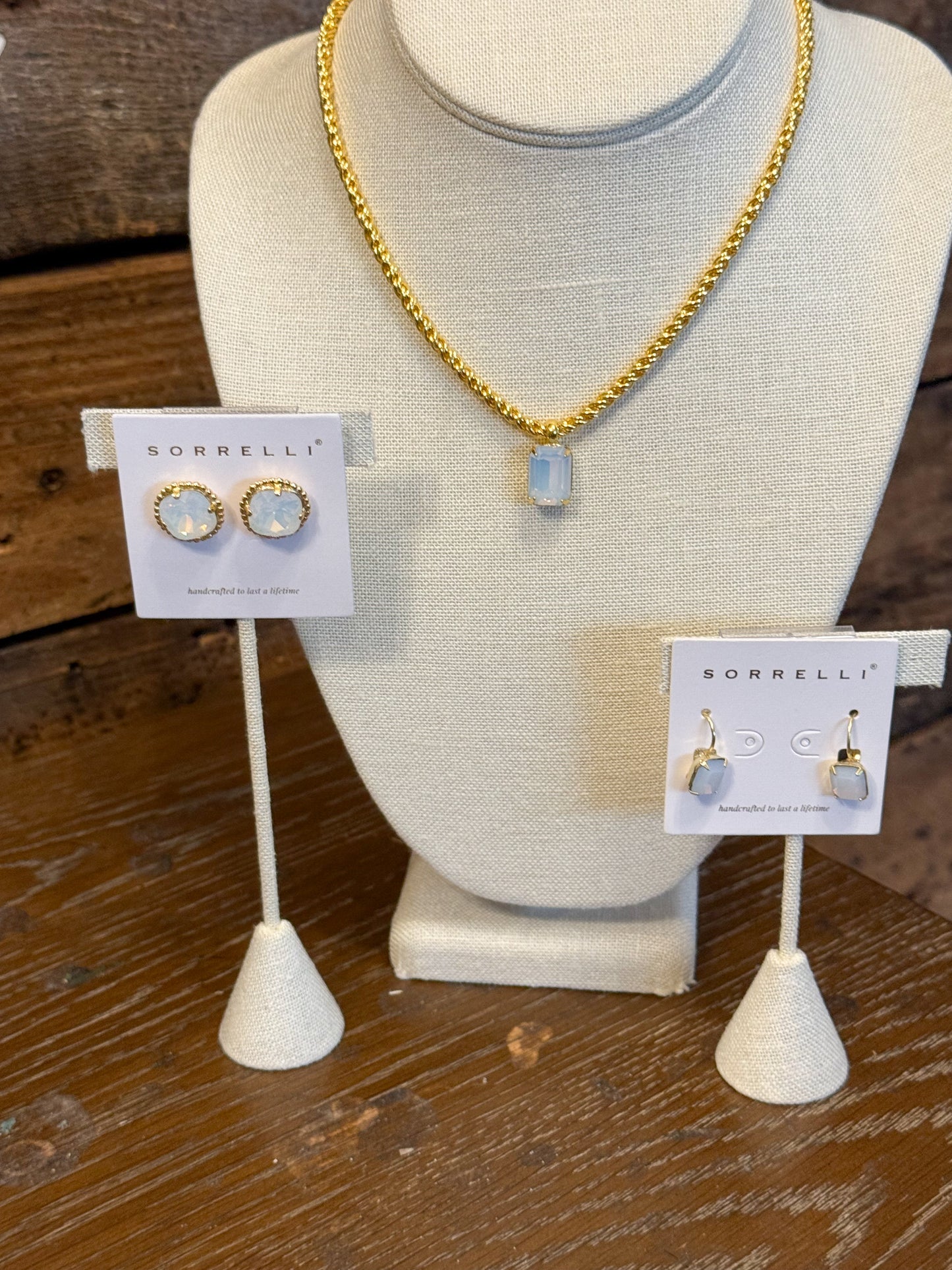 Sorrelli Octavia Dangle Earrings in White Opal*