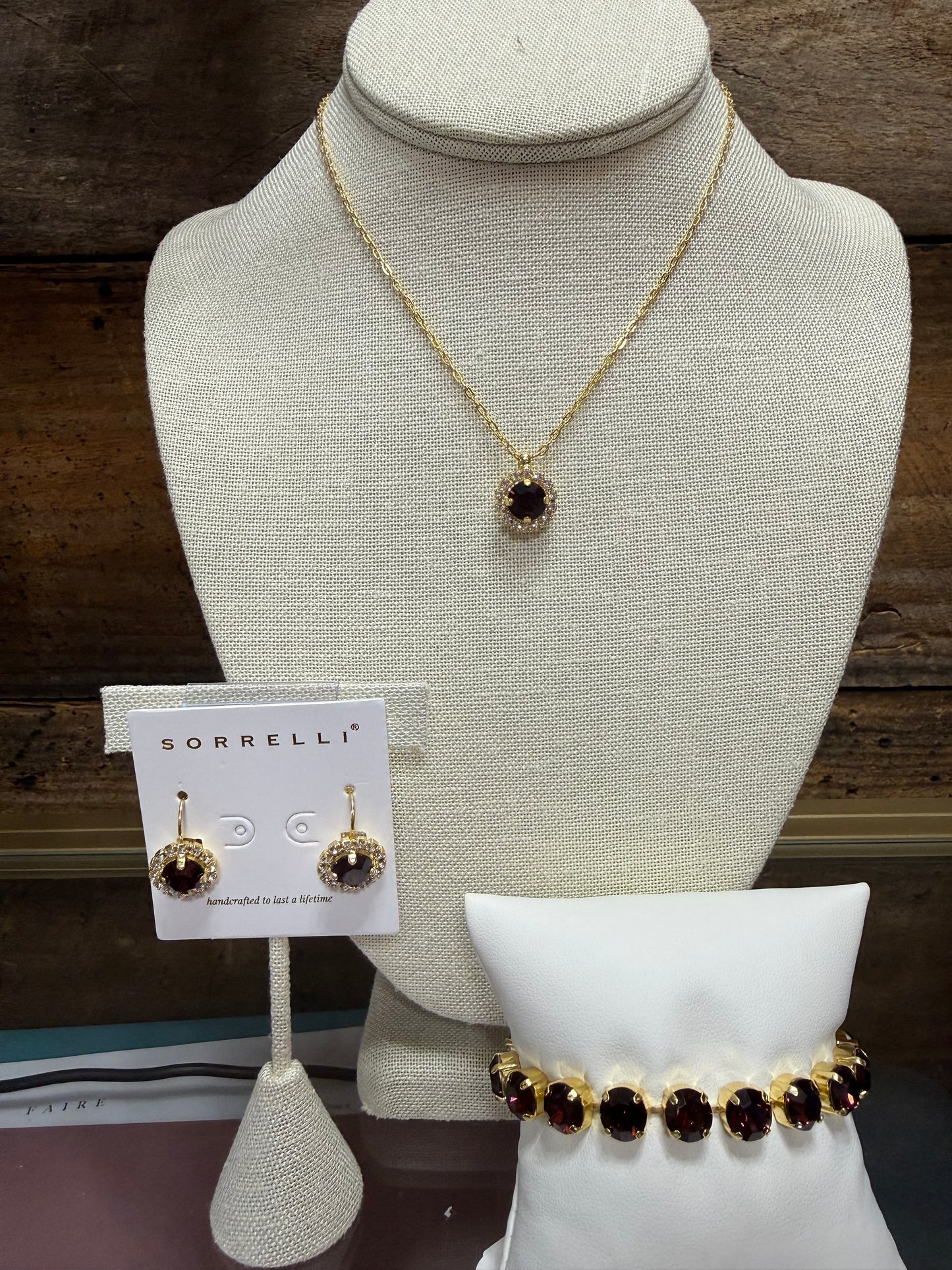 Sorrelli Sienna Tennis Bracelet in Burgundy