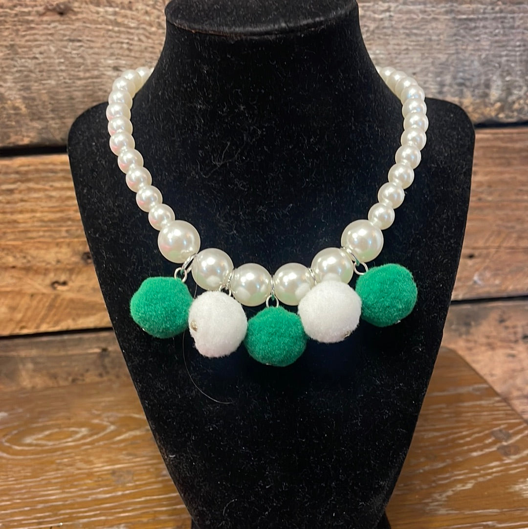 Sparkle Sisters Pom Pom Necklace
