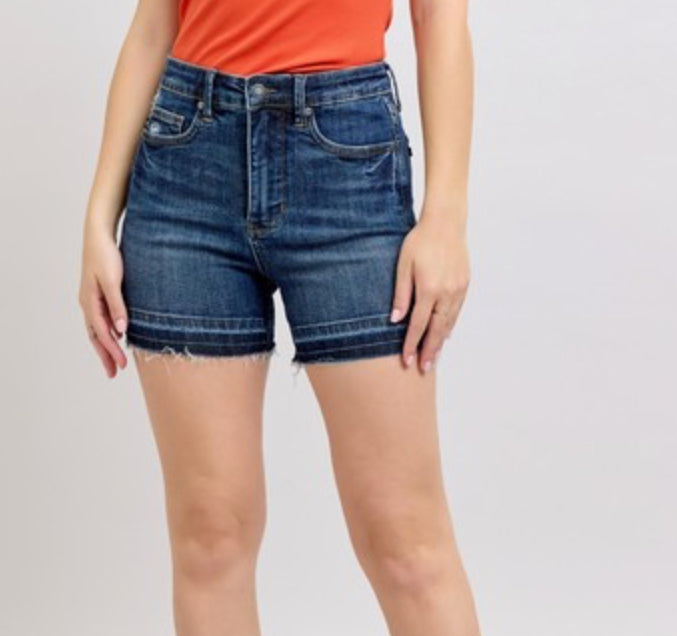 Judy Blue High Waist Frayed Hem Shorts