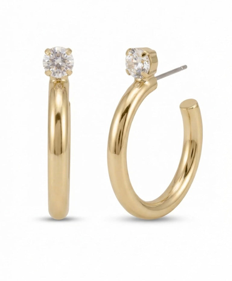 Sorrelli Keeley Studed Hoops in Crystal*