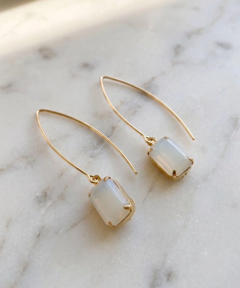 Sorrelli Bobbi Threaded earrings in White Opal*
