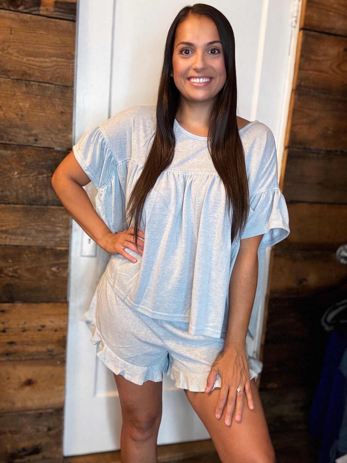 Reign Ruffle Shorts Set