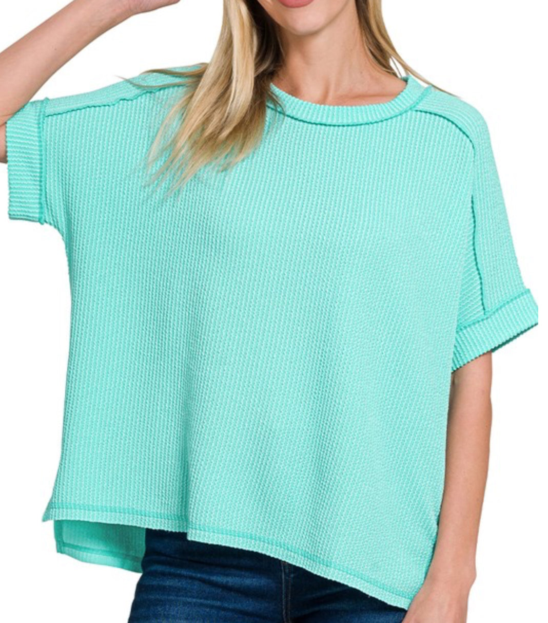 Corded Crew Ss in Mint