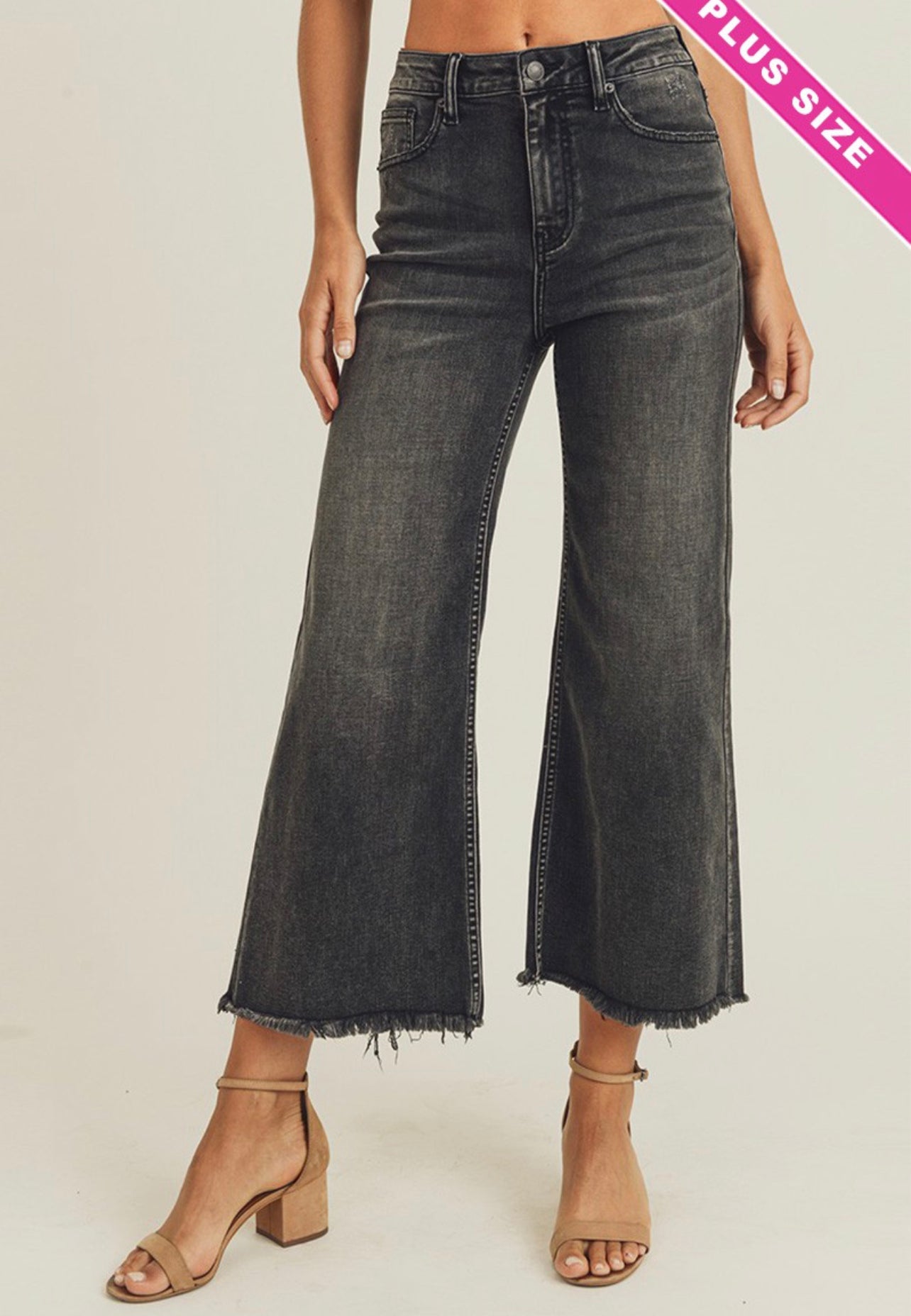 Risen Plus Crop Wide Leg Jeans
