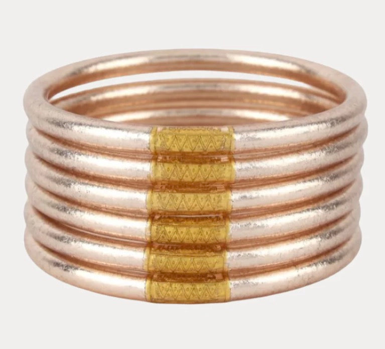 BuDhaGirl Champagne All Weather Bangles - Set of 6