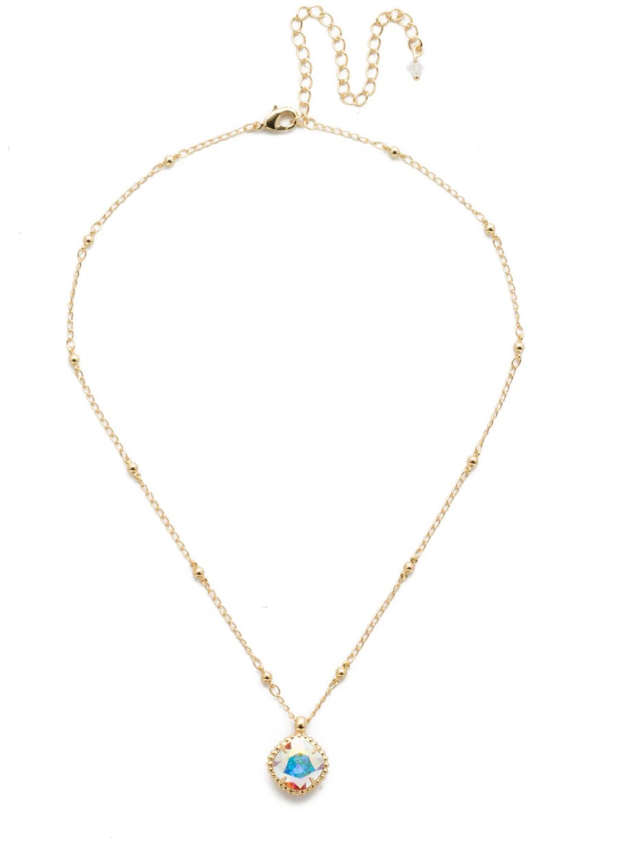 Sorrelli Cushion Cut Pendant Necklace in Aurora Borealis*