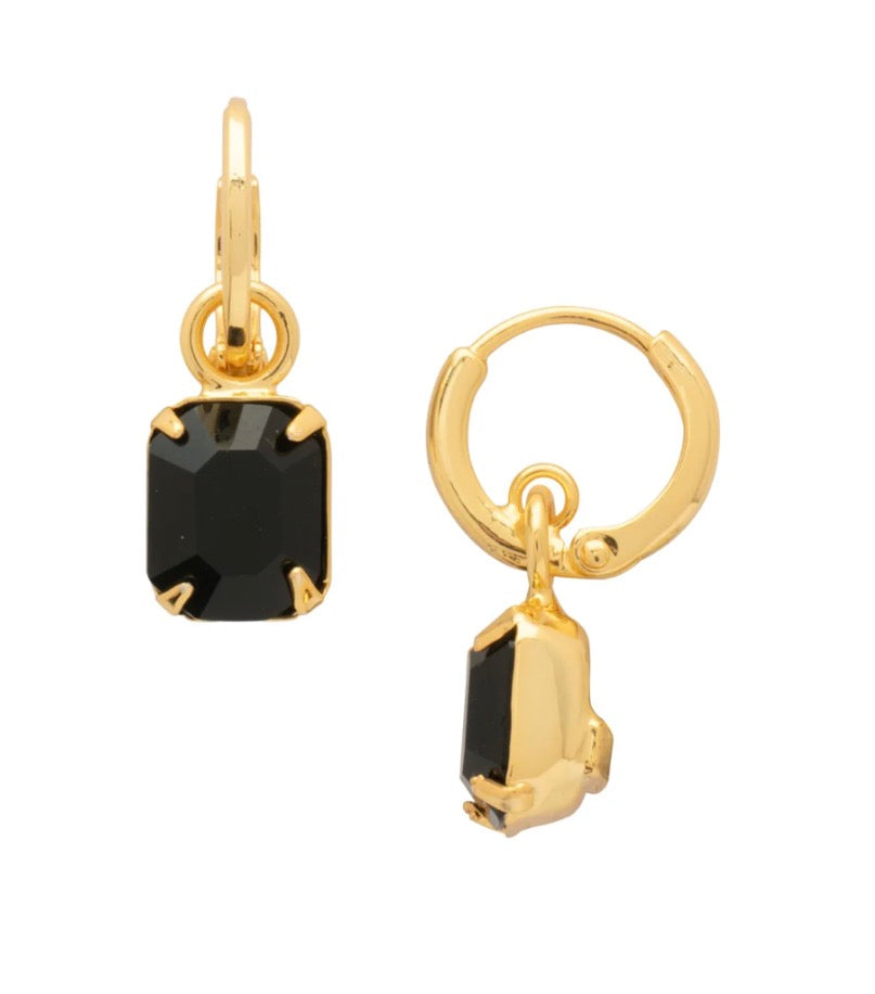 Sorrelli Octavia Huggie Hoop Earrings in Jet