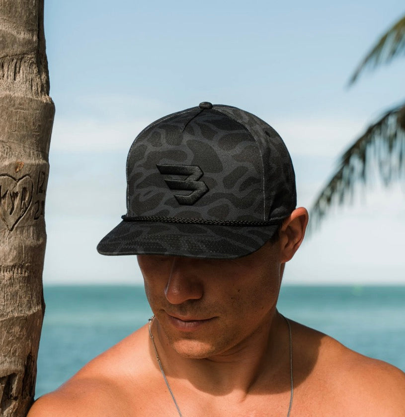 Burlebo Cap in Black Camo Flying B