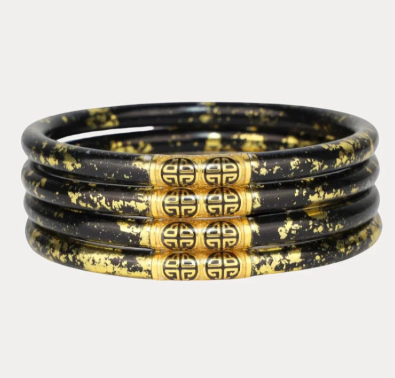 BuDhaGirl Koi Noir All Weather Bangles - Set of 4