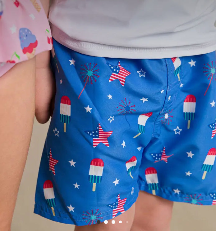 Rufflebutts Freedom Fireworks Swimtrunks