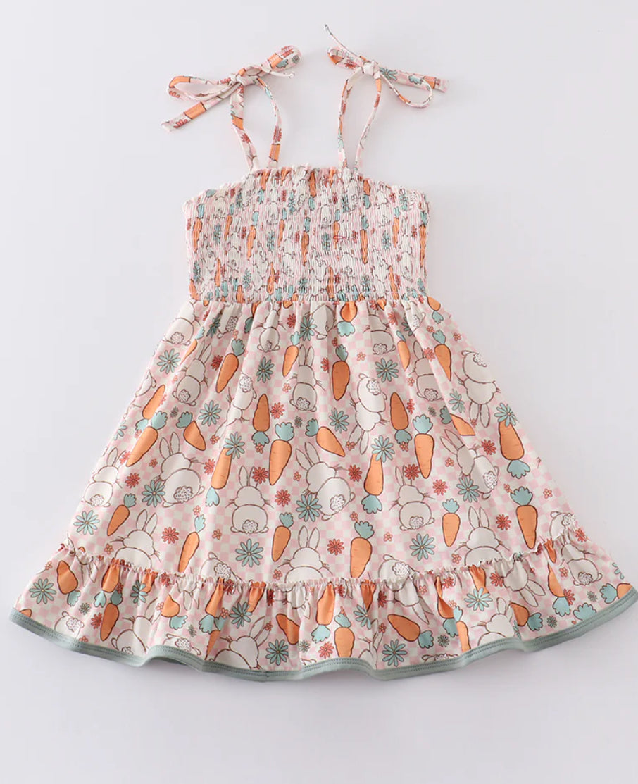 Girl Bunny Carrot Print