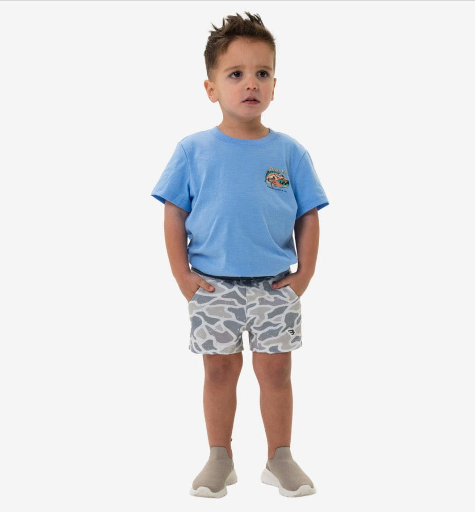 Burlebo Youth Athletic Short in White Camo