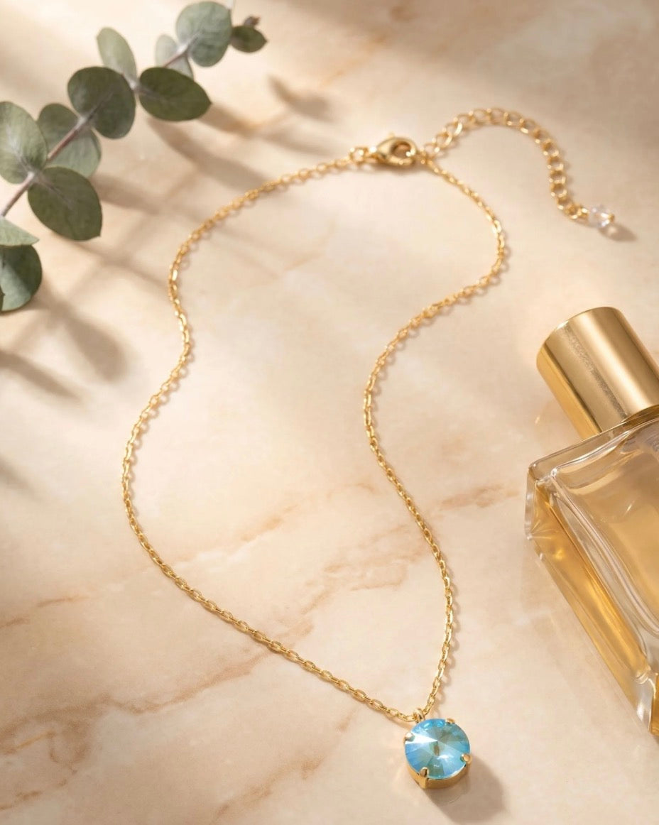 Sorrelli Nadine Pendant Necklace in Summer Blue Delite*
