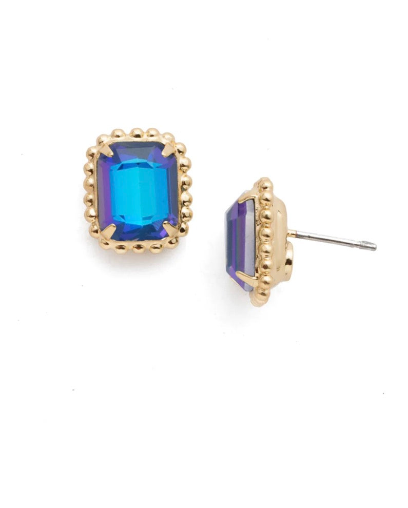 Sorrelli Octavia Scalloped Stud Earrings in Royal Blue*