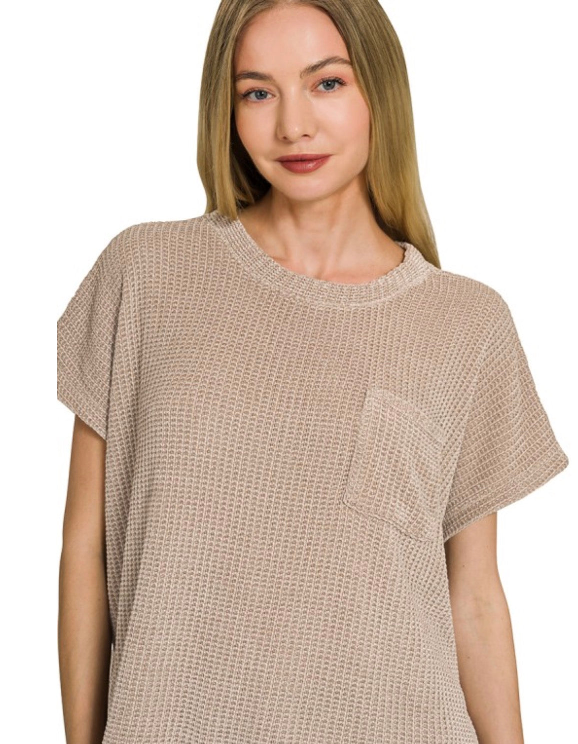Meghan Chenille Top in Ash Mocha