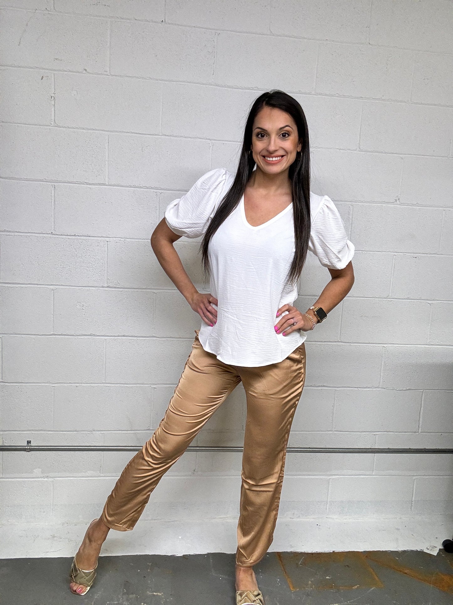 EESOME HIGH WAIST SATIN COCO JOGGER