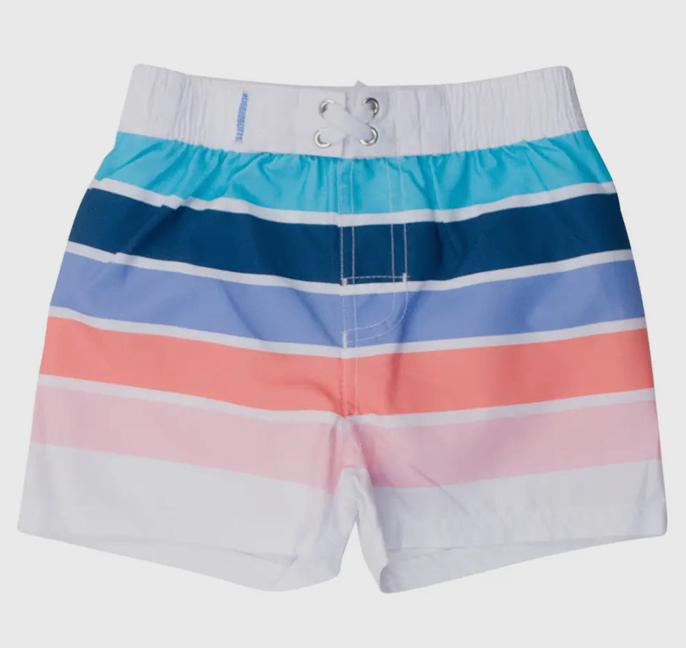 Rufflebutts Seaside Stripe Swimtrunks