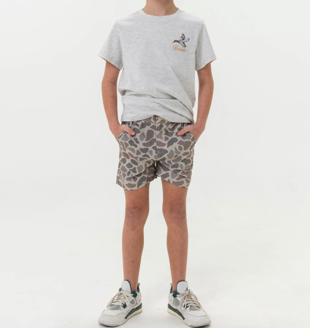 Burlebo Youth Everyday Short in Classic Deer Camo