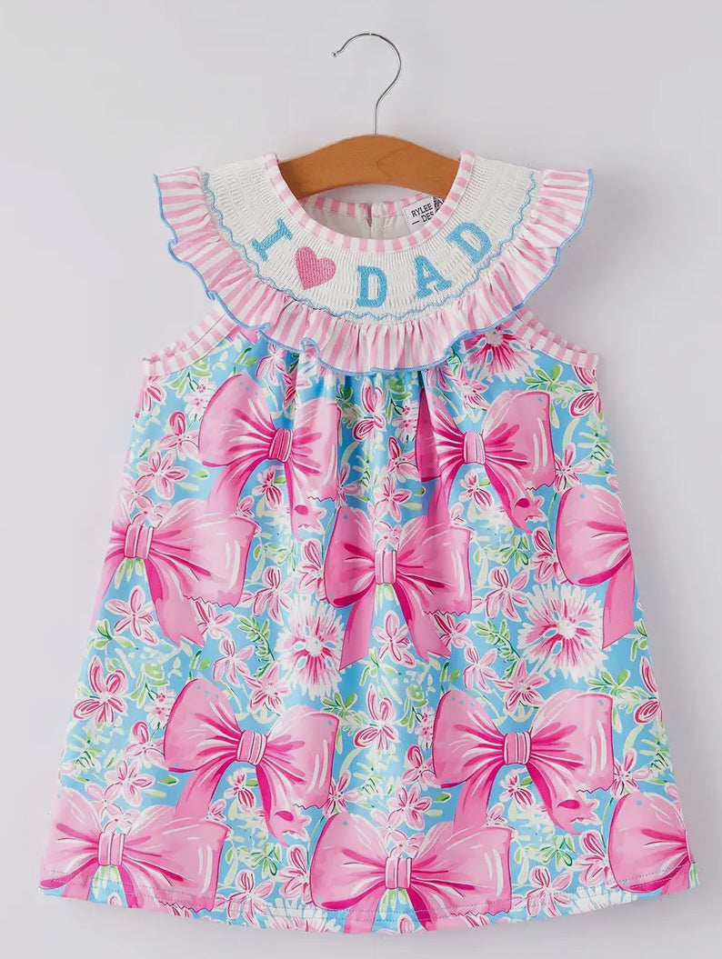 Love Dad Smocked Dress