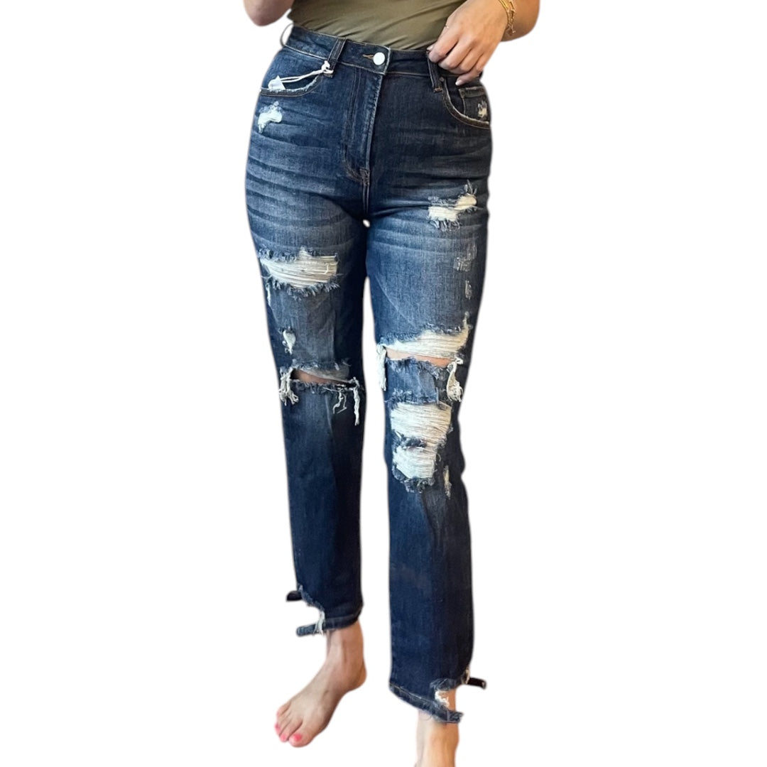 Risen Dark Distressed Skinny jeans