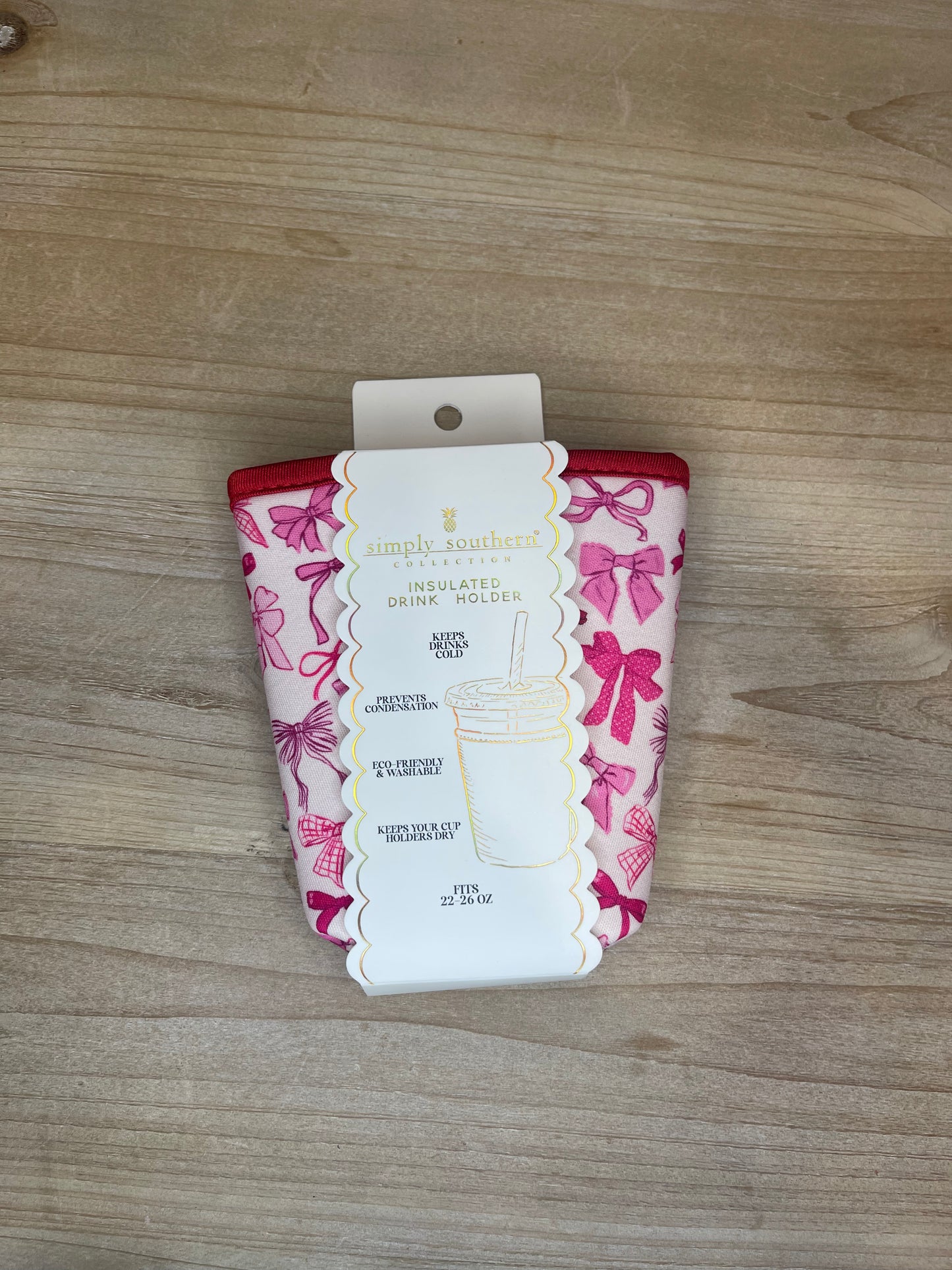 Simply Southern Insulated drink holder in Pink bows
