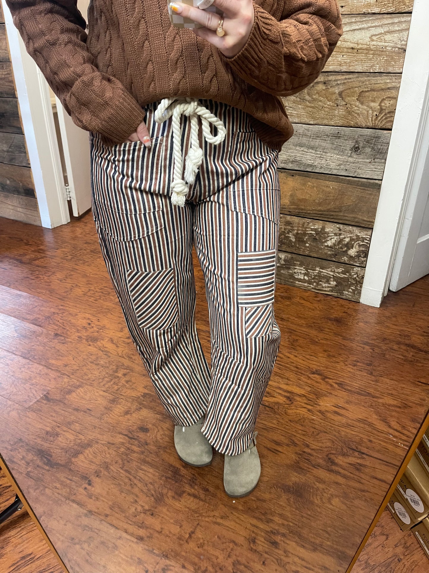 Alysson Wide Leg Striped Pants