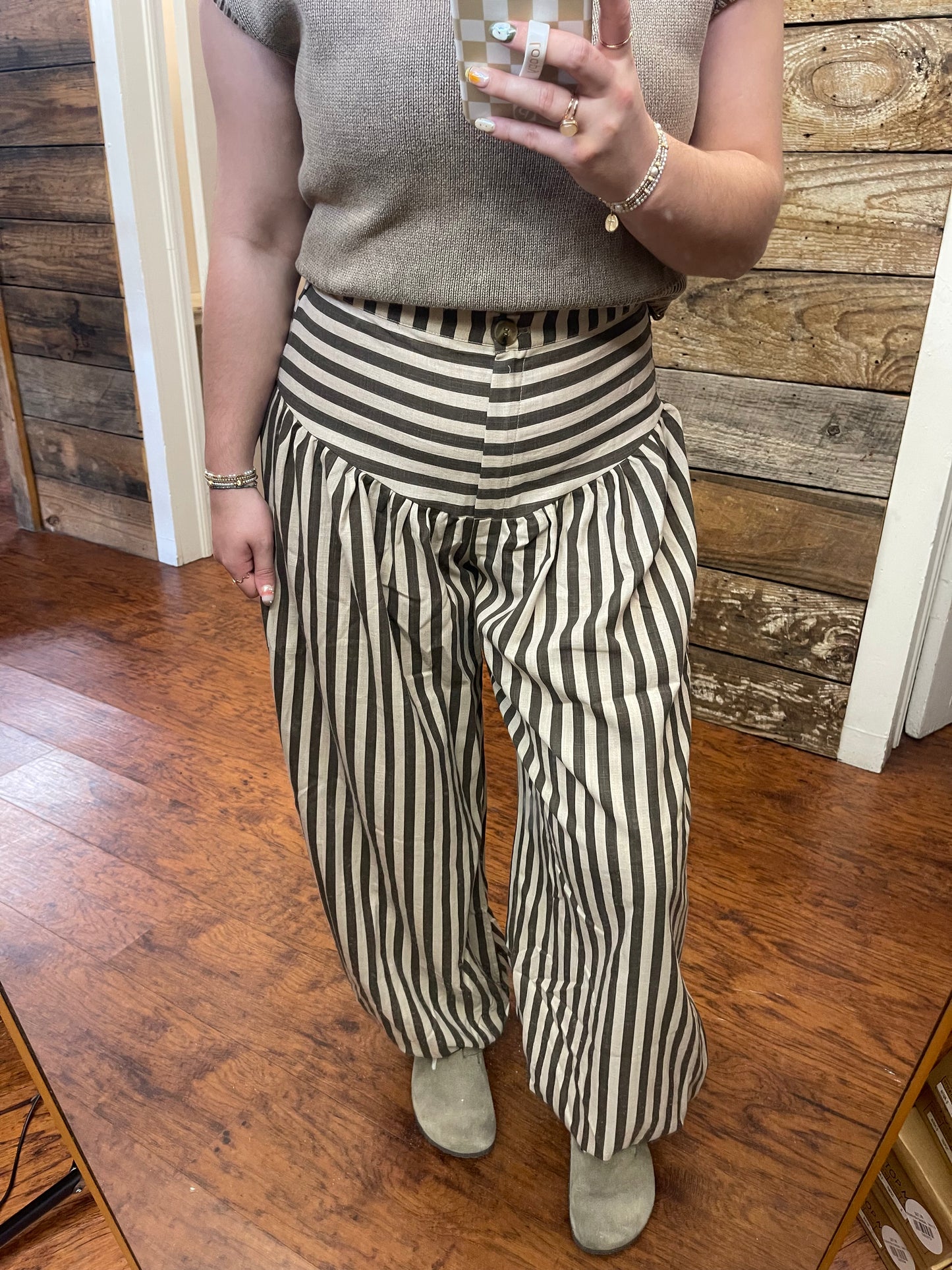 Lila Striped Balloon Pants