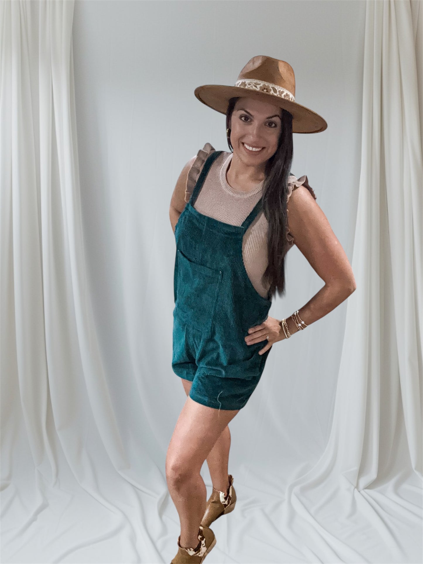 Stassi Corduroy Front Pocket overalls