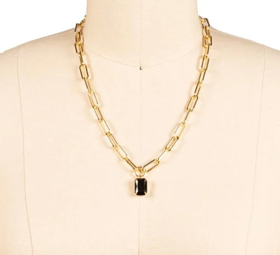 Sorrelli Nia Pendant Necklace in Jet Black*