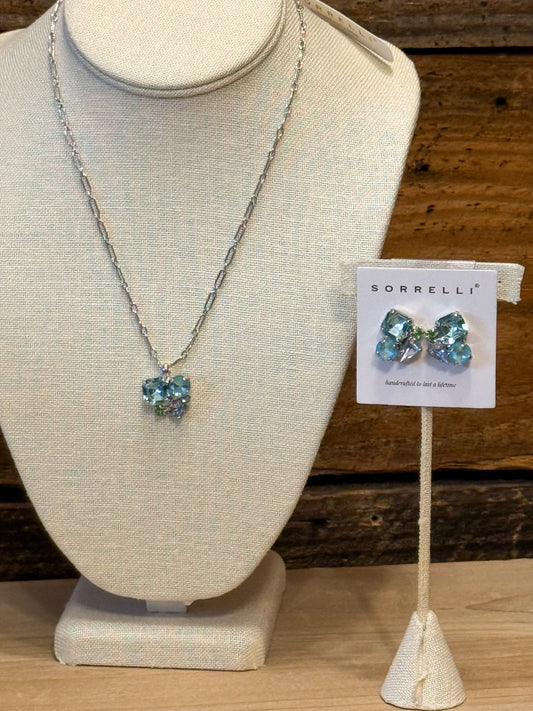 Sorrelli Anika Pendant Necklace in Silver Ocean*