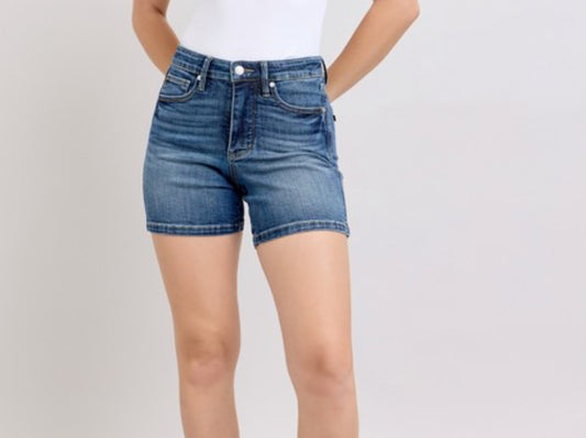Judy Blue Tummy Control Medium Wash Shorts
