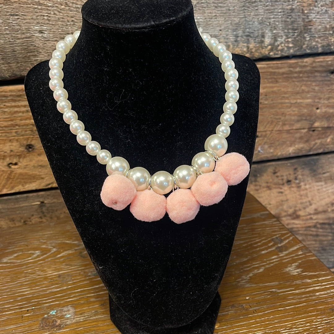 Sparkle Sisters Pom Pom Necklace