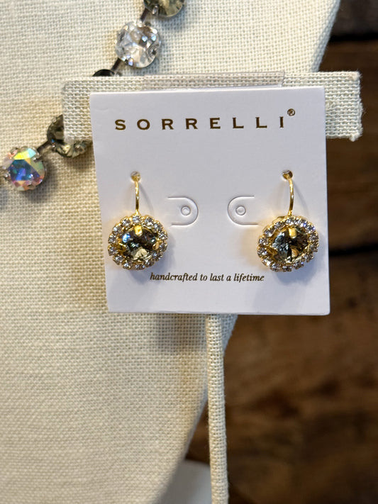 Sorrelli Haute Halo Dangle Earrings in Black Diamond