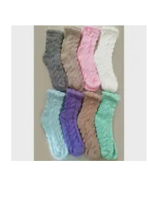 Solid Cable Pattern Cozy Socks