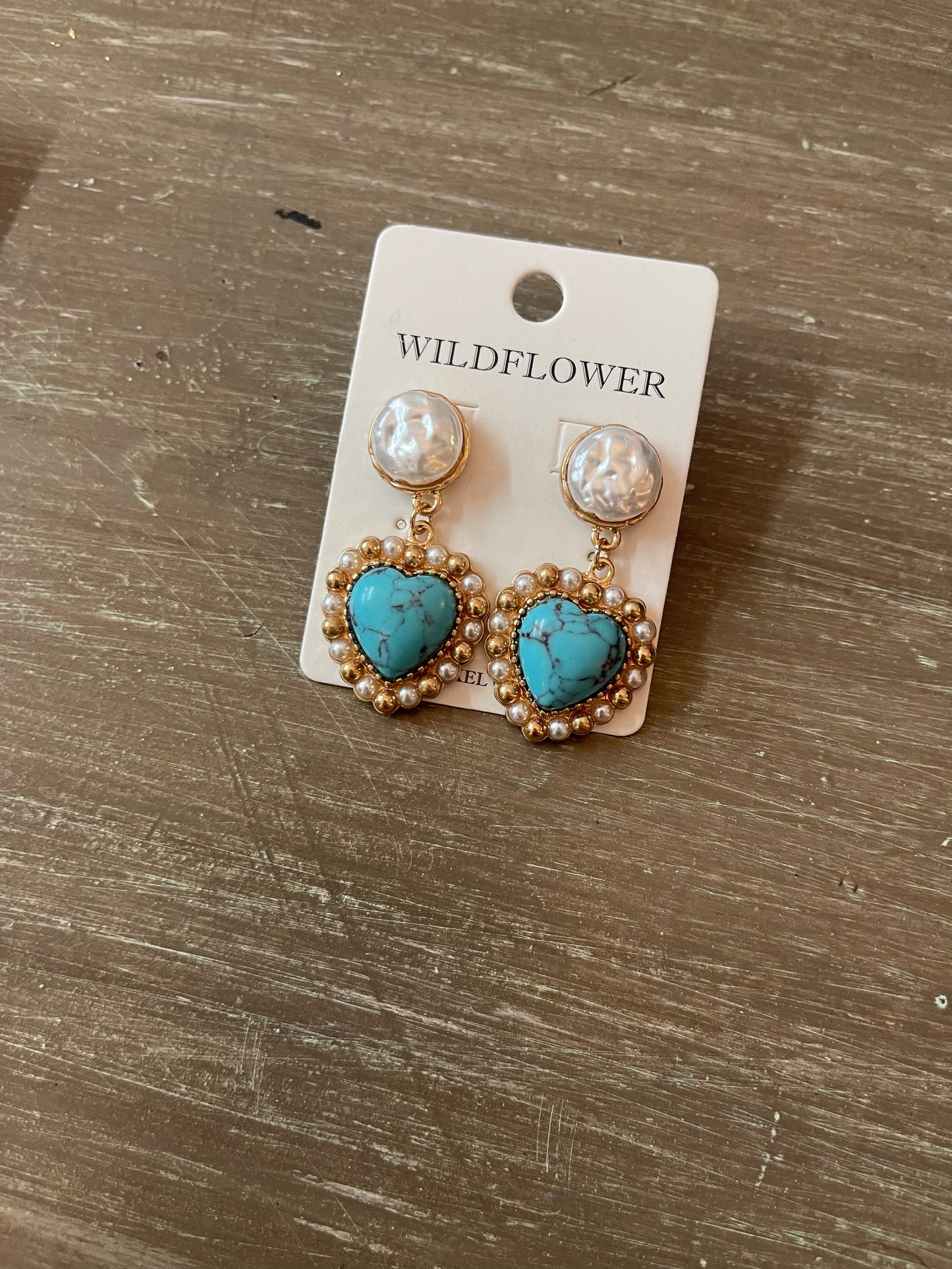 Turquoise Heart Earrings