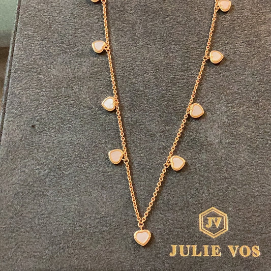 JULIE VOS HEART DELICATE CHARM NECKLACE