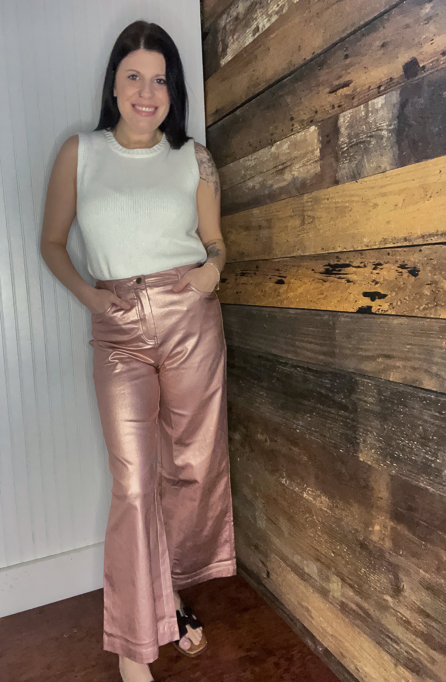 Entro Metallic Rose Pants